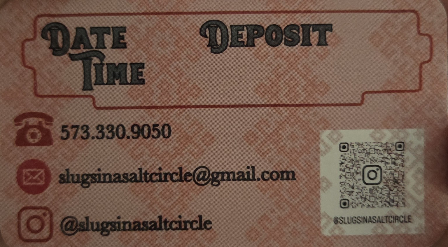 Emma Holmes business card contact side